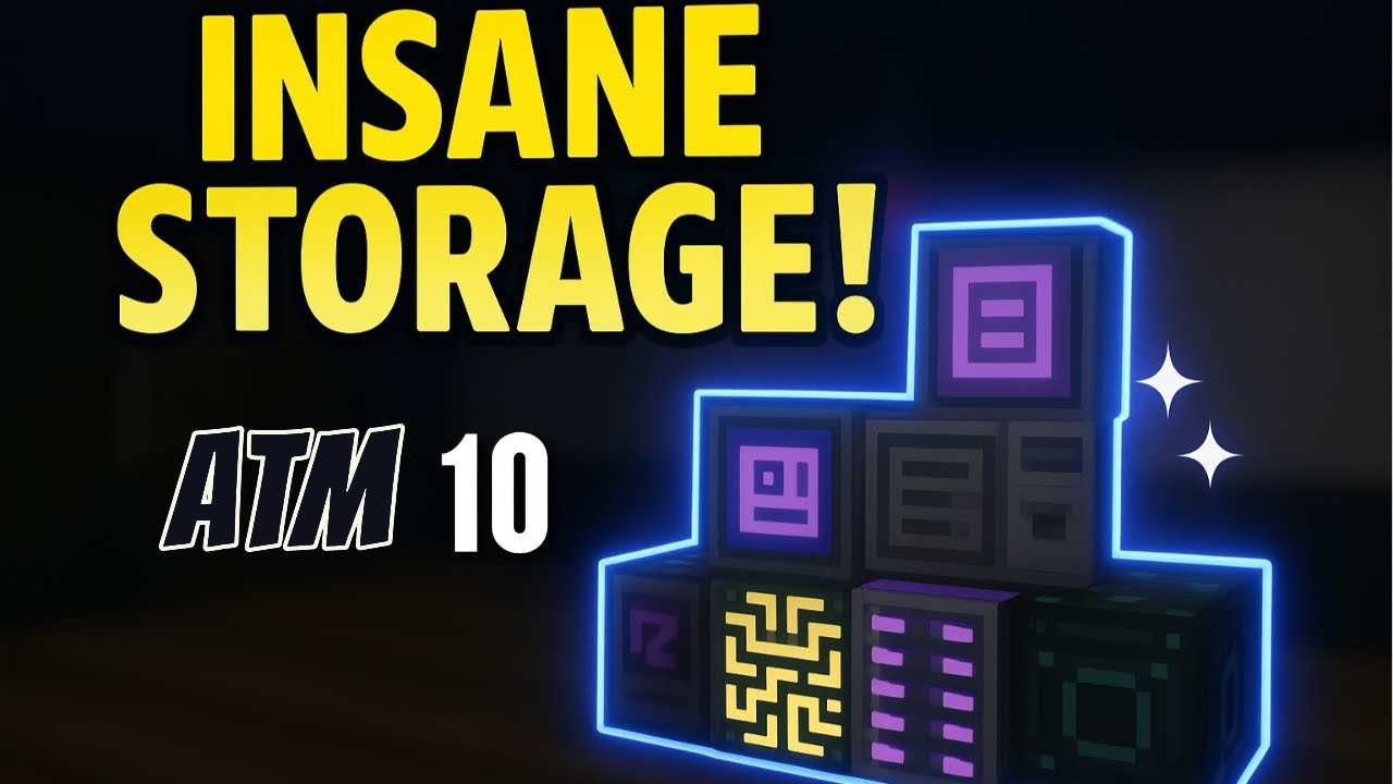 How I Built the BEST Storage System in ATM-10 (AE2) #minecraft