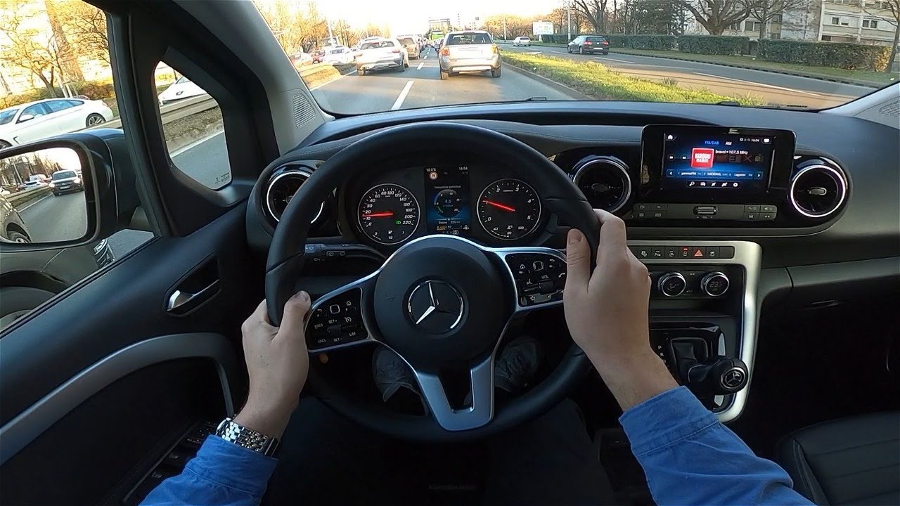 2023 Mercedes-Benz T 180d [1.5 l, 116 HP] POV Test ride (Emergency brake assist fail) #70 CARiNIK