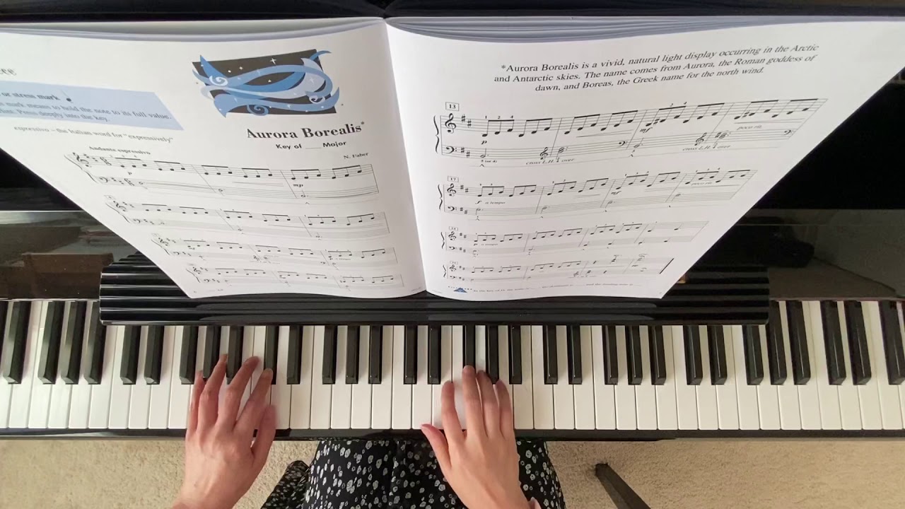 “ Aurora Borealis” Piano Adventure Lesson Book 4 #pianoadventures