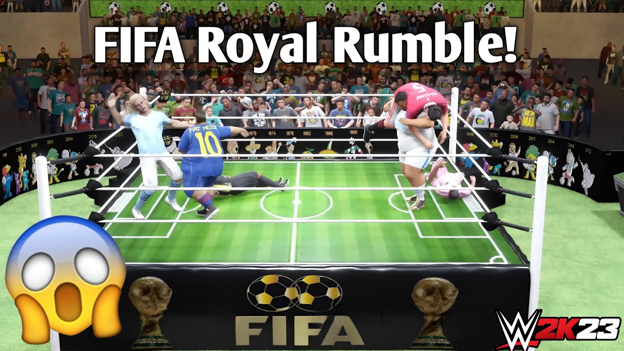 WWE 2K23 - Fat Messi & Fat Ronaldo Shocking Entrance : FIFA Royal Rumble Match | 4K