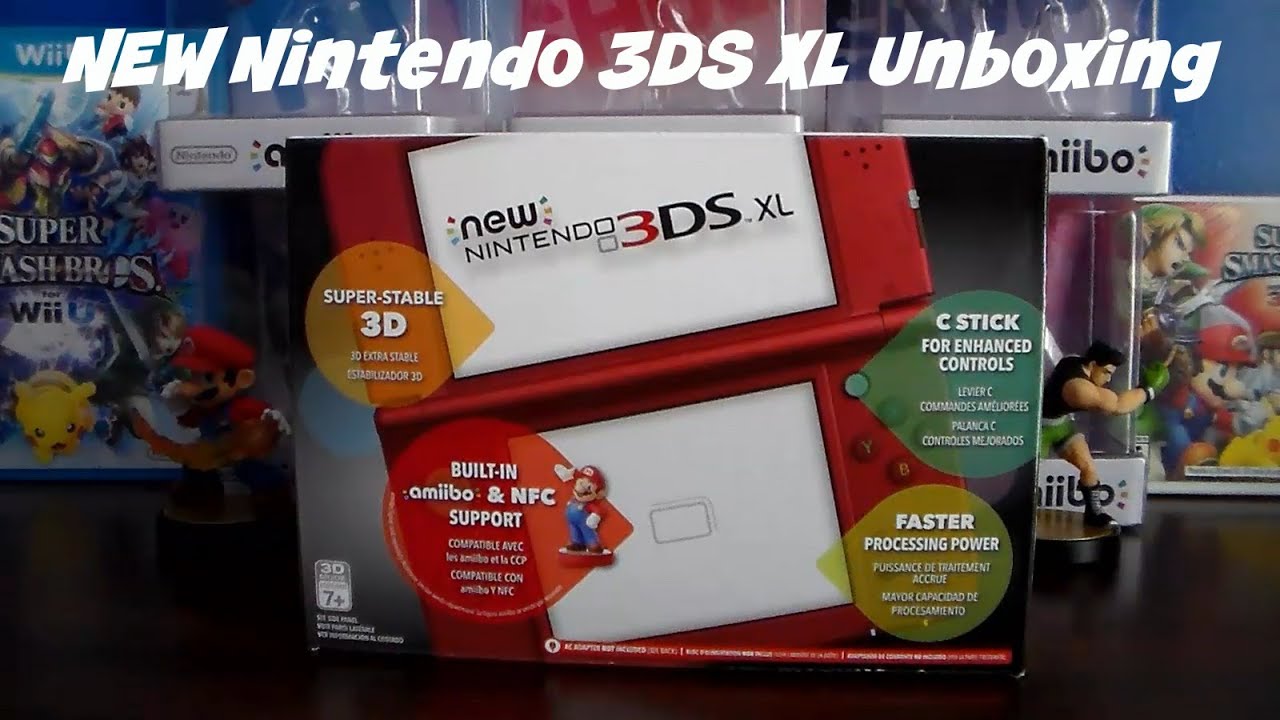 NEW Nintendo 3DS XL Unboxing NEW RED EDITION
