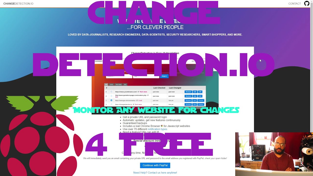 Mobitor web page Changes with Python, Changedetection.io