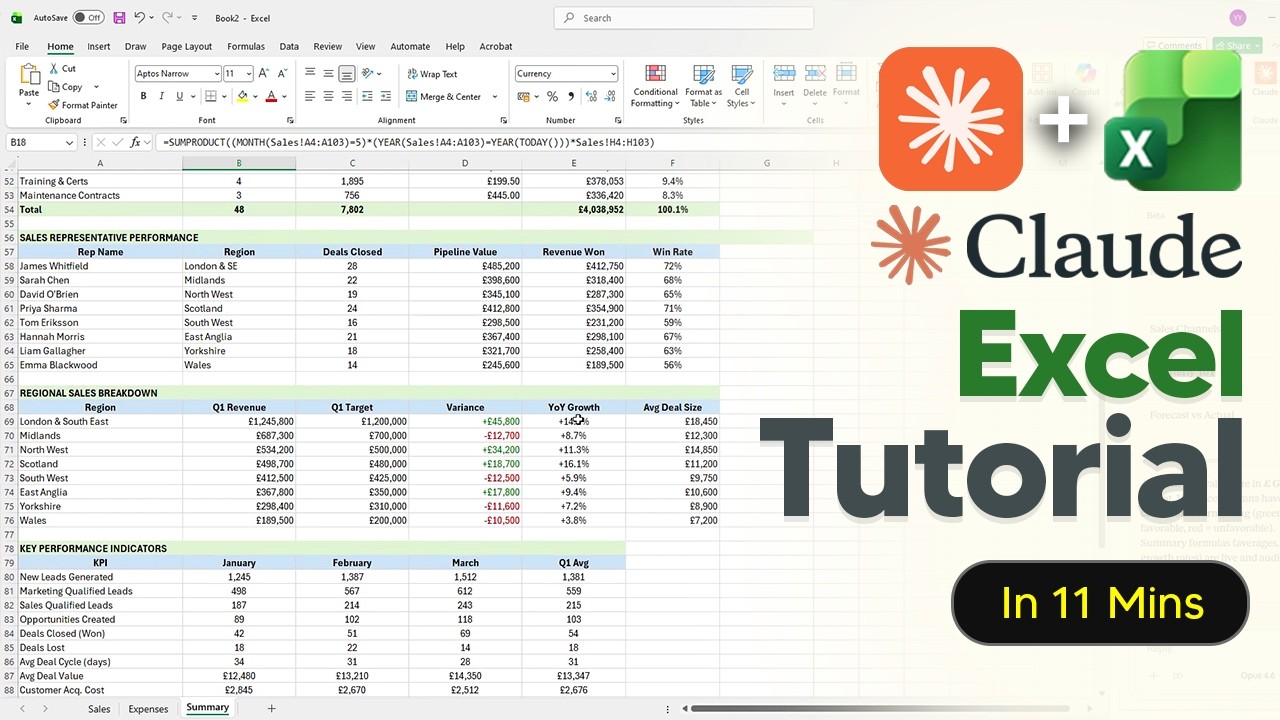 Как использовать Claude в Excel &mdash; (Учебное пособие по Claude в Excel) 2026