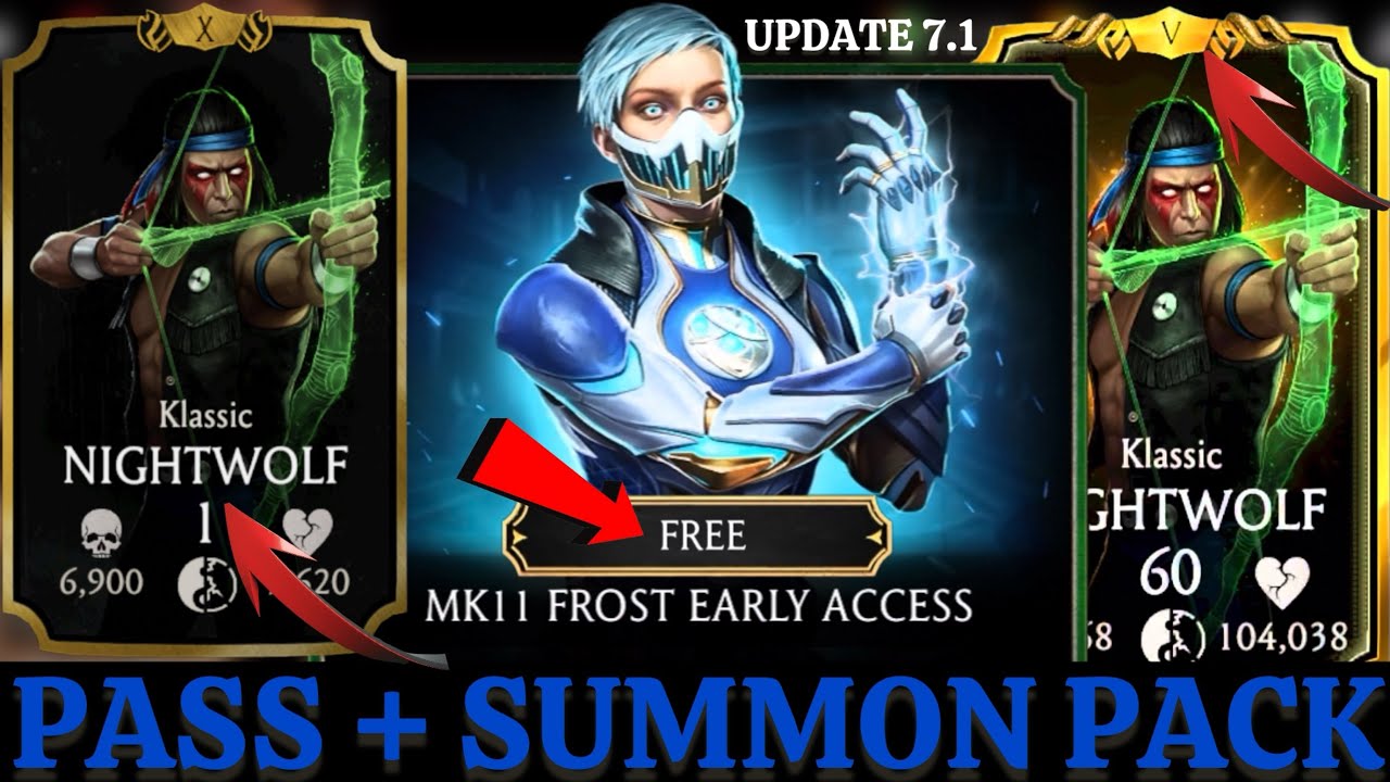 MK11 Frost Free Early Access + Klassic Nightwolf Summon Pack & Kombat Pass | MK Mobile Update 7.1