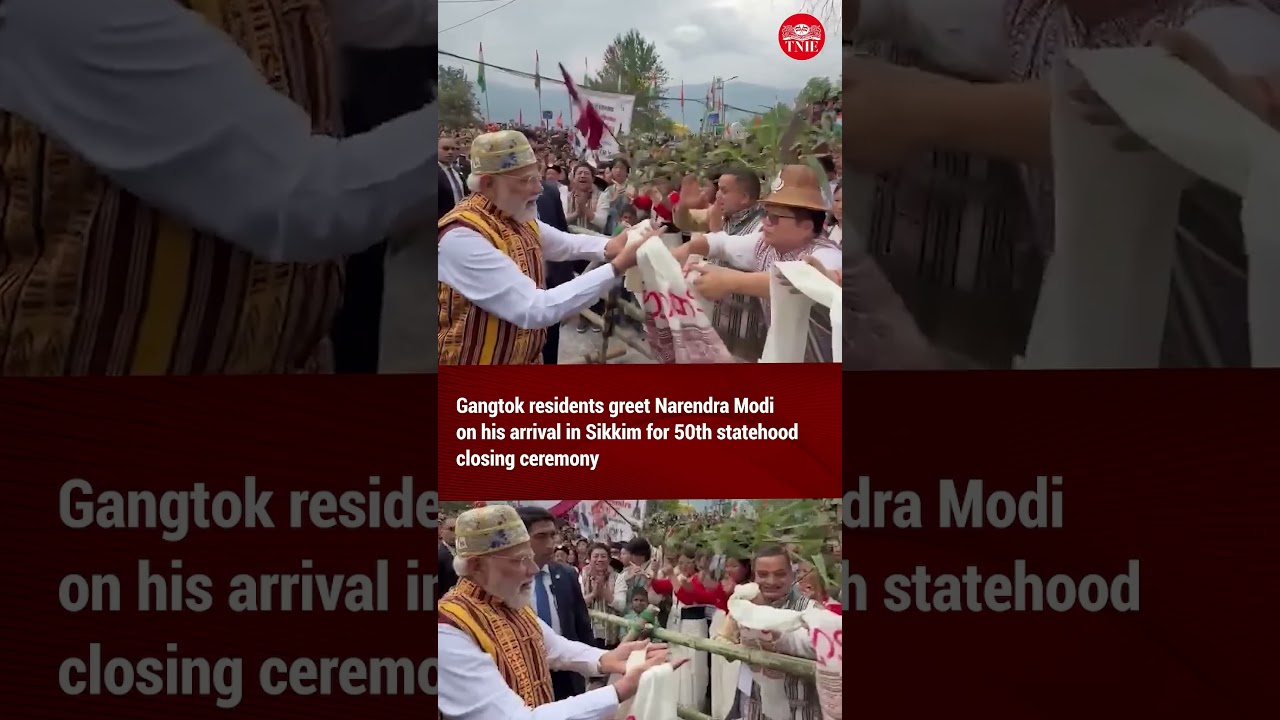 Grand Welcome for PM Modi in Gangtok at Sikkim&rsquo;s 50th Statehood Closing Ceremony