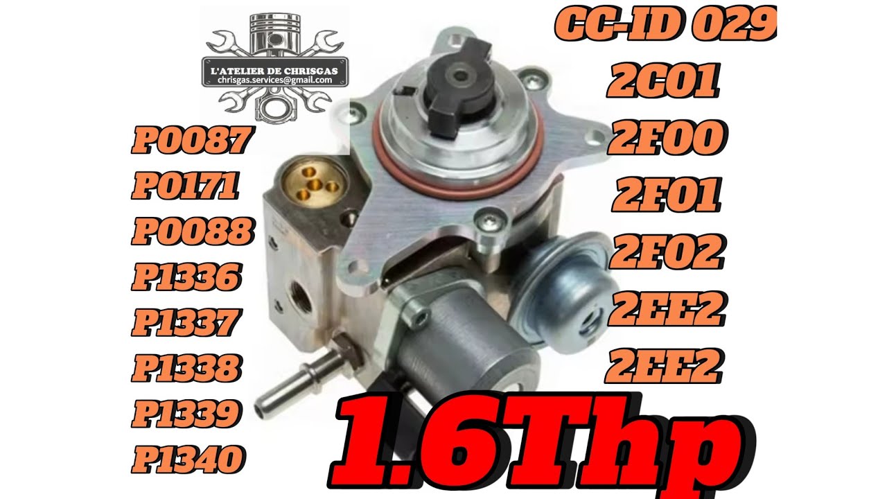 1.6THP Diagnostique pompe haute pression  P0087 CC-ID029 2C01 P0171