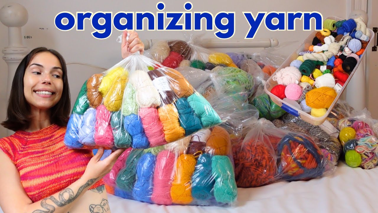 organizing my HUGE yarn stash - it took 1 month