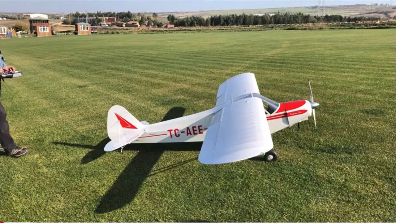RCplanes, Piper Supercub Balsa USA 1/3 scale , Saito FG 57T, RC Model Uçaklar, UKMUK Sahasında uçuş