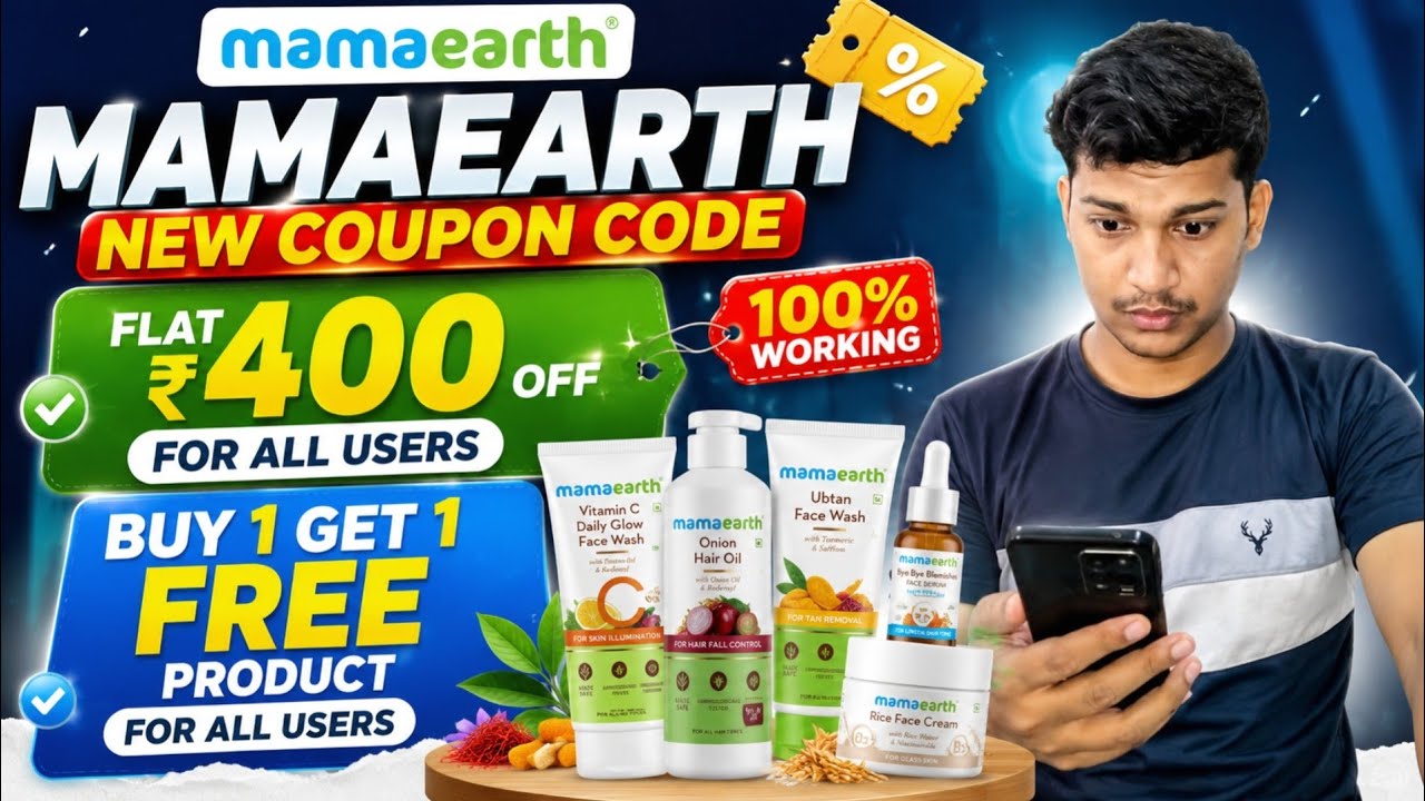 Mamaearth ₹400 Off Coupon Code For All 💥 Mamaearth Buy 1 Get 1 Free Product | New Coupon Code