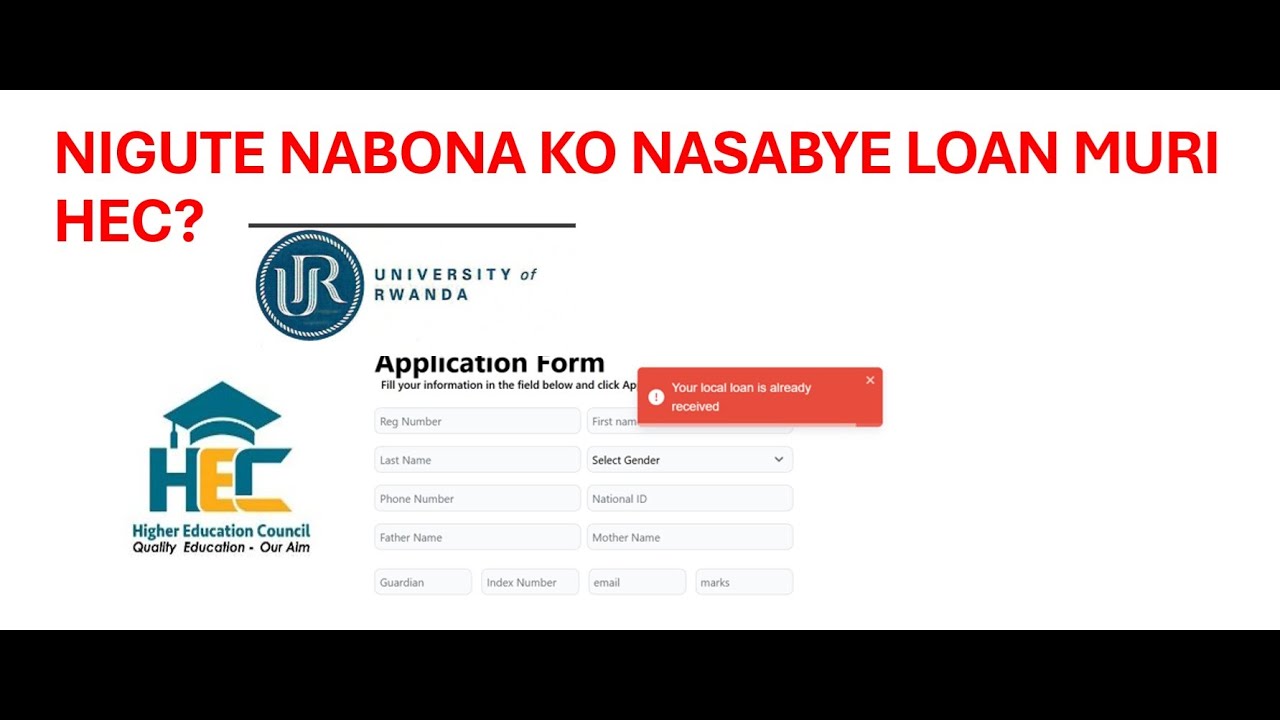 NI GUTE NABONA KO NAMAZE GUSABA STUDY  LOAN MURI HEC