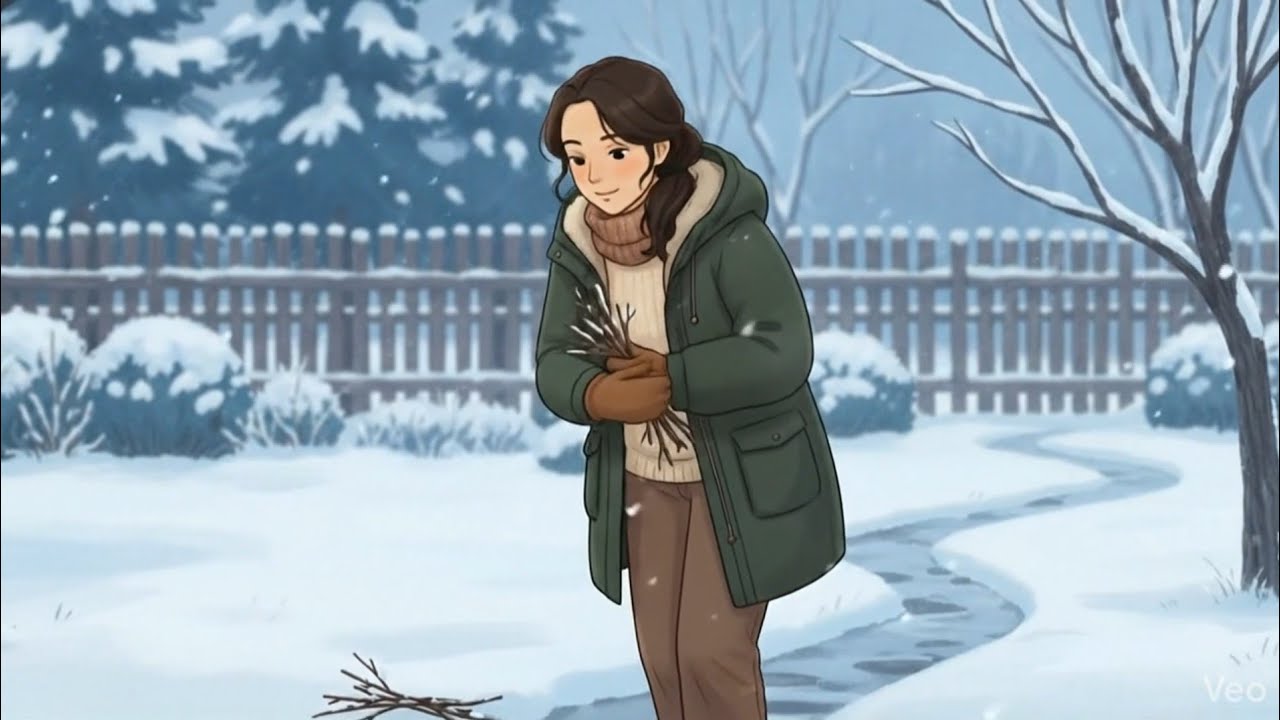 “Cozy Winter Evening ❄️ ASMR Ghibli-style | Snow Falling, Soup Simmering & Warm Family Moments”