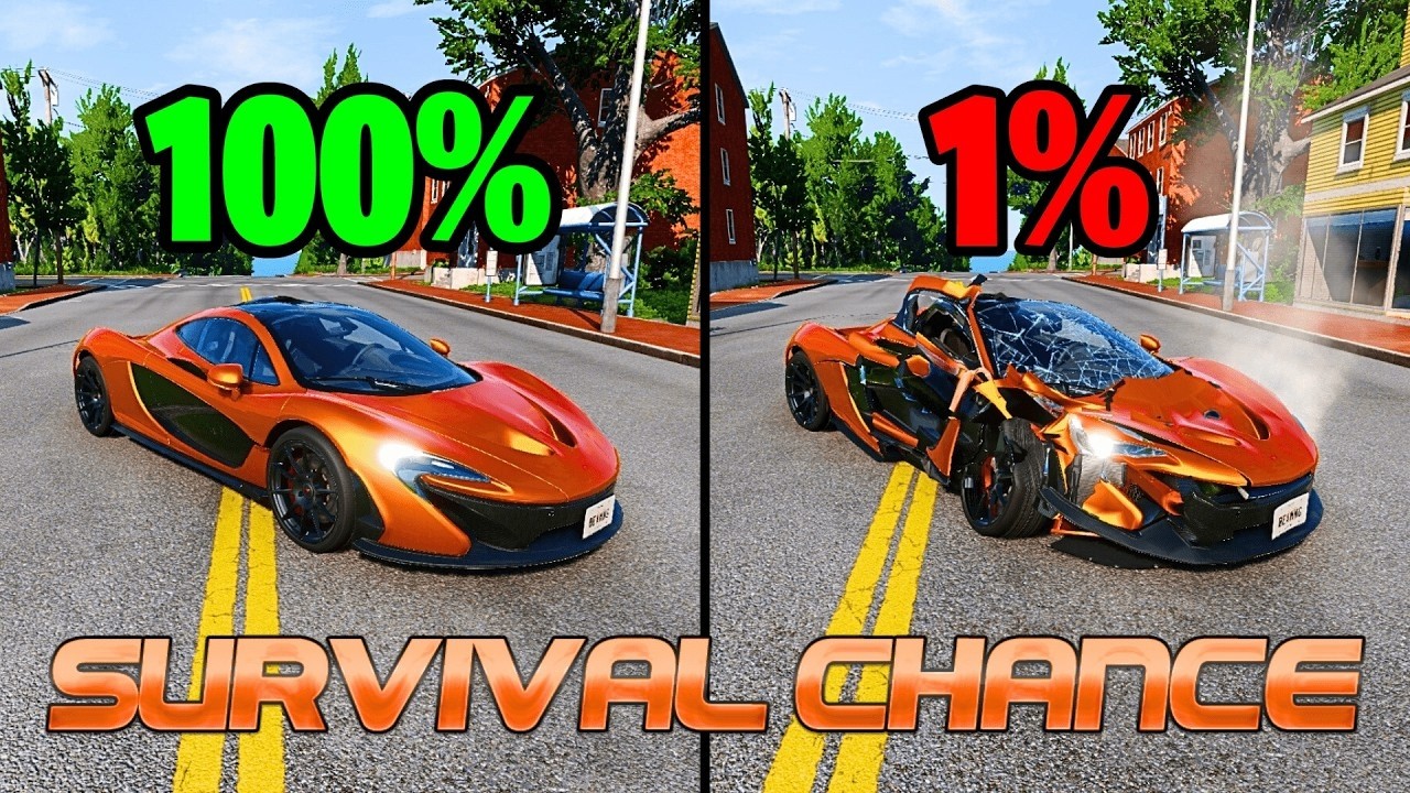BeamNG.drive Realistic Crashes #4 | Epic Survival Chance Test