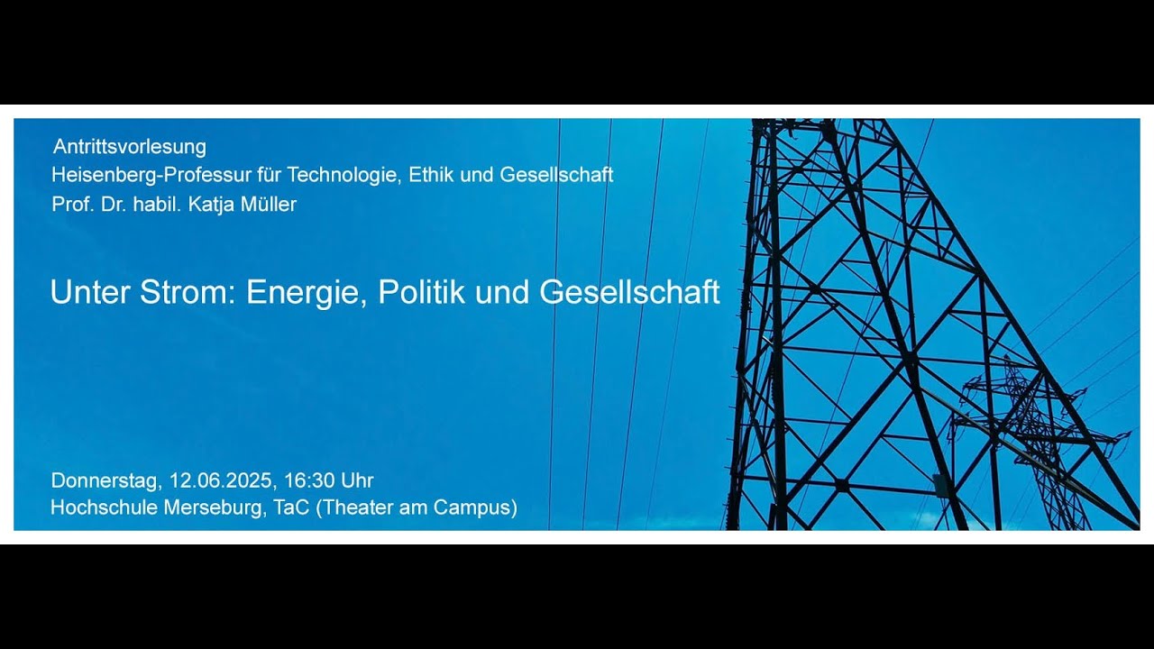 Antrittsvorlesung Heisenberg-Professur für Technologie, Ethik und Gesellschaft | Prof. Dr. K. Müller