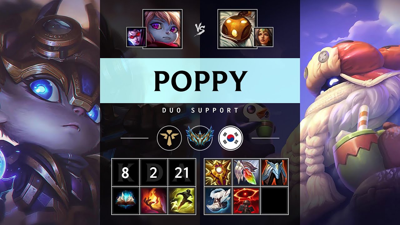 Poppy Support vs Bard - KR Challenger Patch 25.17