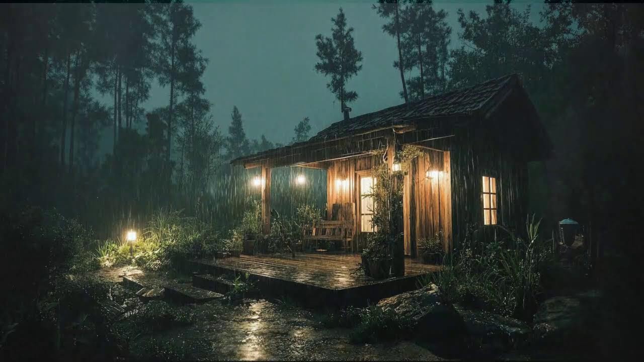 Heavy Rain on Roof and Loud Thunder Sounds for Instant Deep Night Sleep