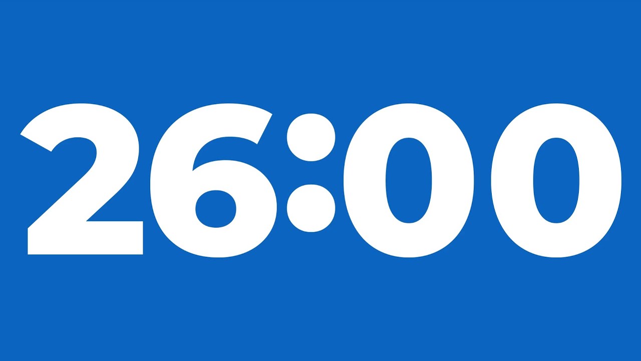 26 Minute Timer Without Music | 26 Minutes | 26 Minute Stopwatch