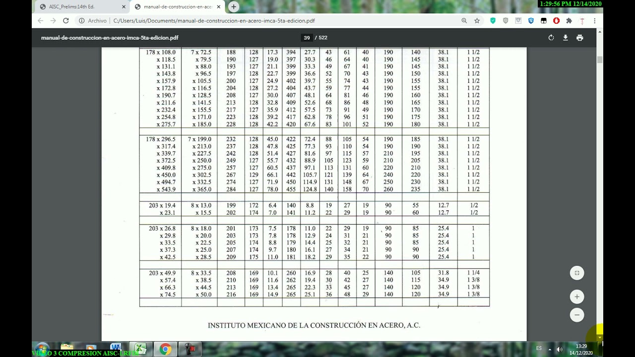 VÍDEO 3 MIEMBROS EN COMPRESIÓN LRFD