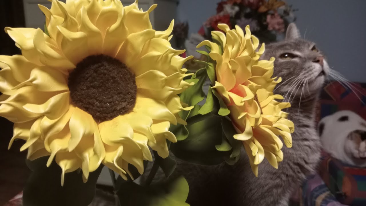 Tutorial fiore Girasole realistico in gomma eva senza fustella 🌻