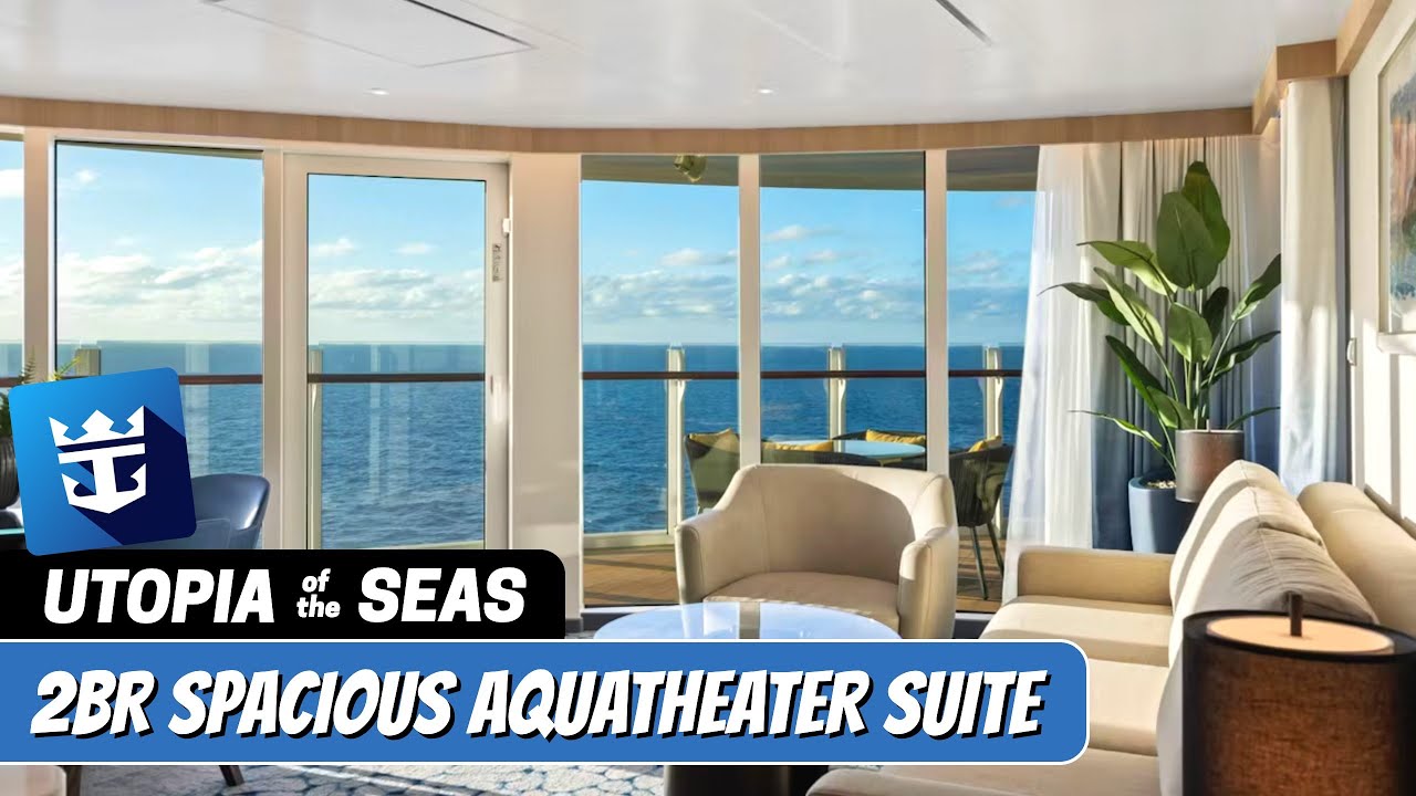 Utopia of the Seas | Просторный люкс AquaTheater с двумя спальнями, полный обзор | Royal Caribbea...