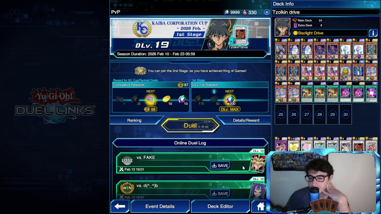 Yu-Gi-Oh! Duel Links || LET'S GET THIS DLV MAX! KC CUP CLIMB! PT2!