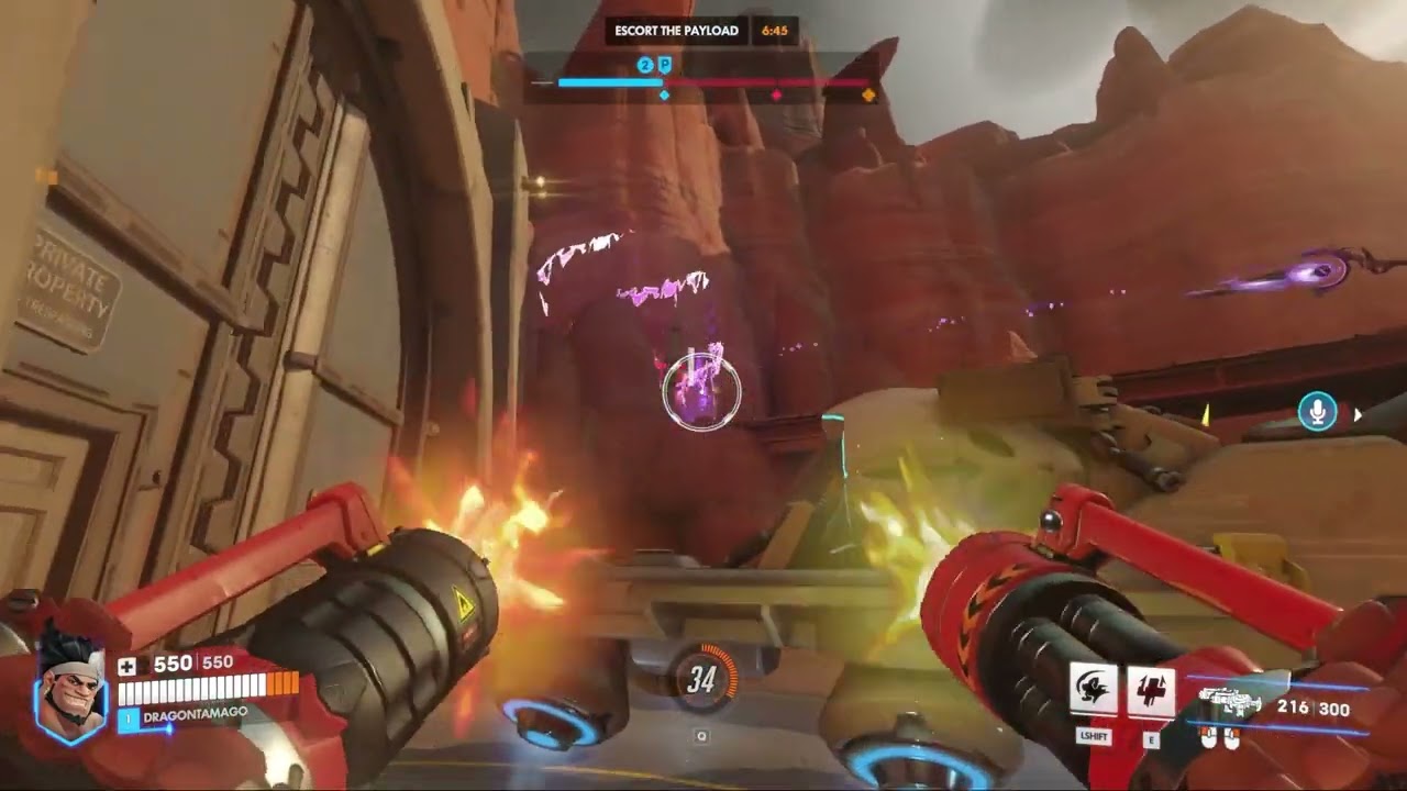 Overwatch: Mauga gameplay Route 66 (no commentary)
