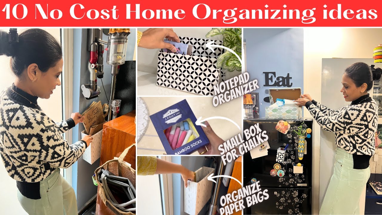 10 NO COST Home Organization Ideas | Organize Home Without Spending Money