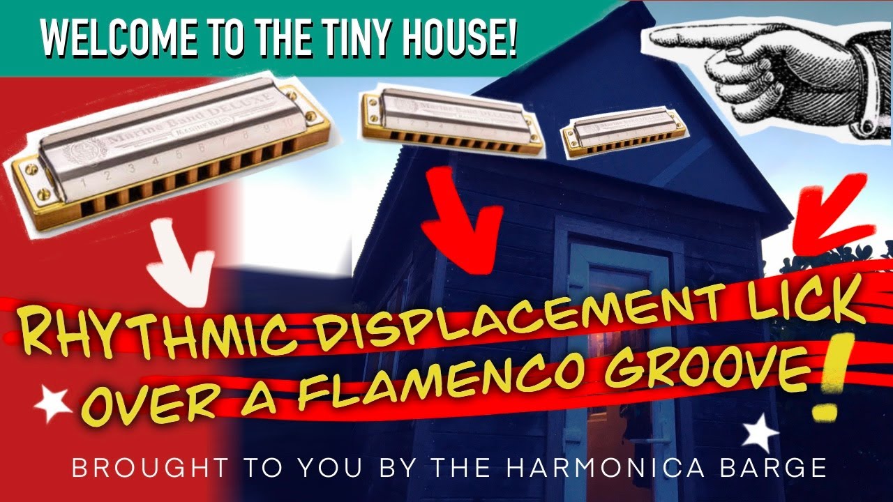 Rhythmic Displacement Lick over a flamenco groove ( welcome to the Tiny House)
