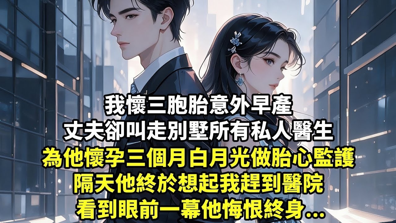 我懷三胞胎意外早產 丈夫卻叫走別墅所有私人醫生 為他懷孕三個月白月光做胎心監護 隔天他終於想起我趕到醫院 看到眼前一幕他悔恨終身【現代言情】【追妻火葬場】【短篇】