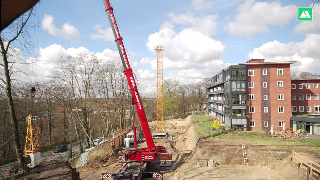 Bergedorf 2, Kranaufbau im Zeitraffer