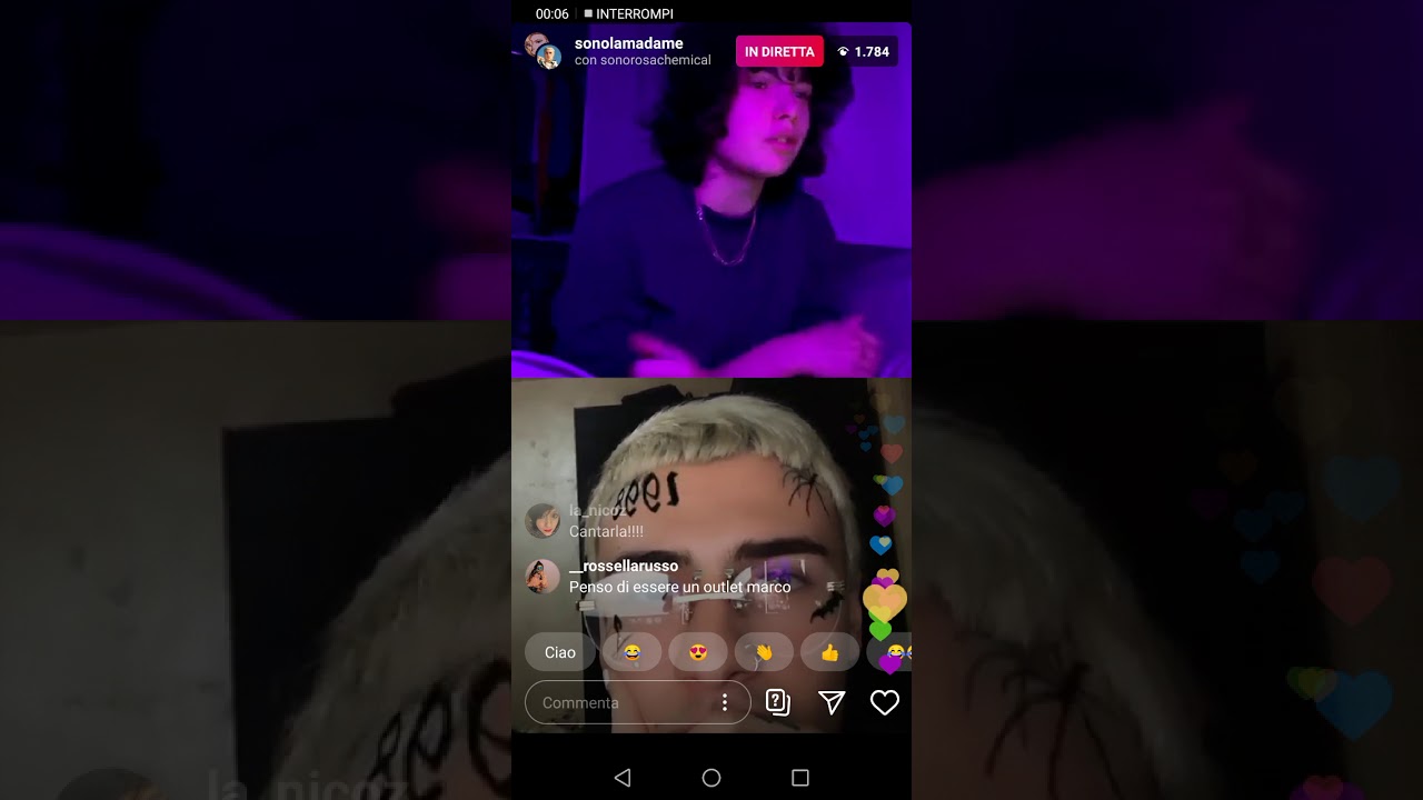 MADAME CANTA CEO DI ROSA CHEMICAL IN DIRETTA INSTAGRAM