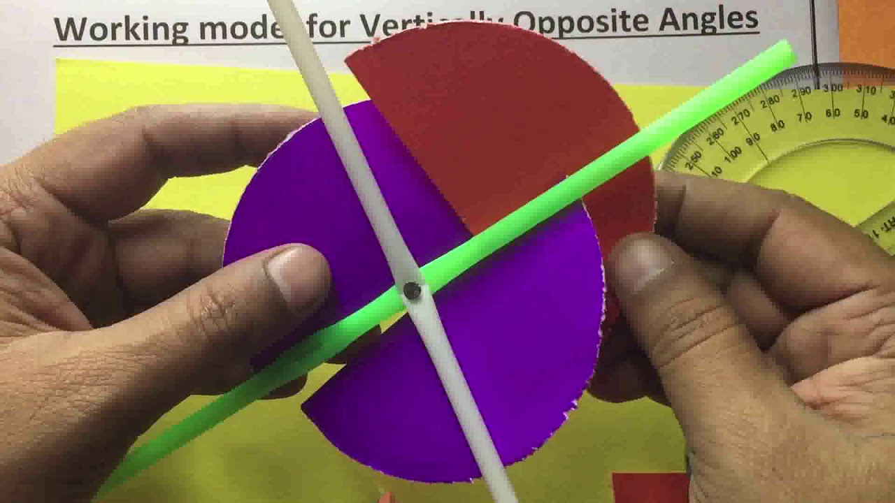 Working model for VERTICALLY OPPOSITE ANGLES  -ideal maths lab with models and projects