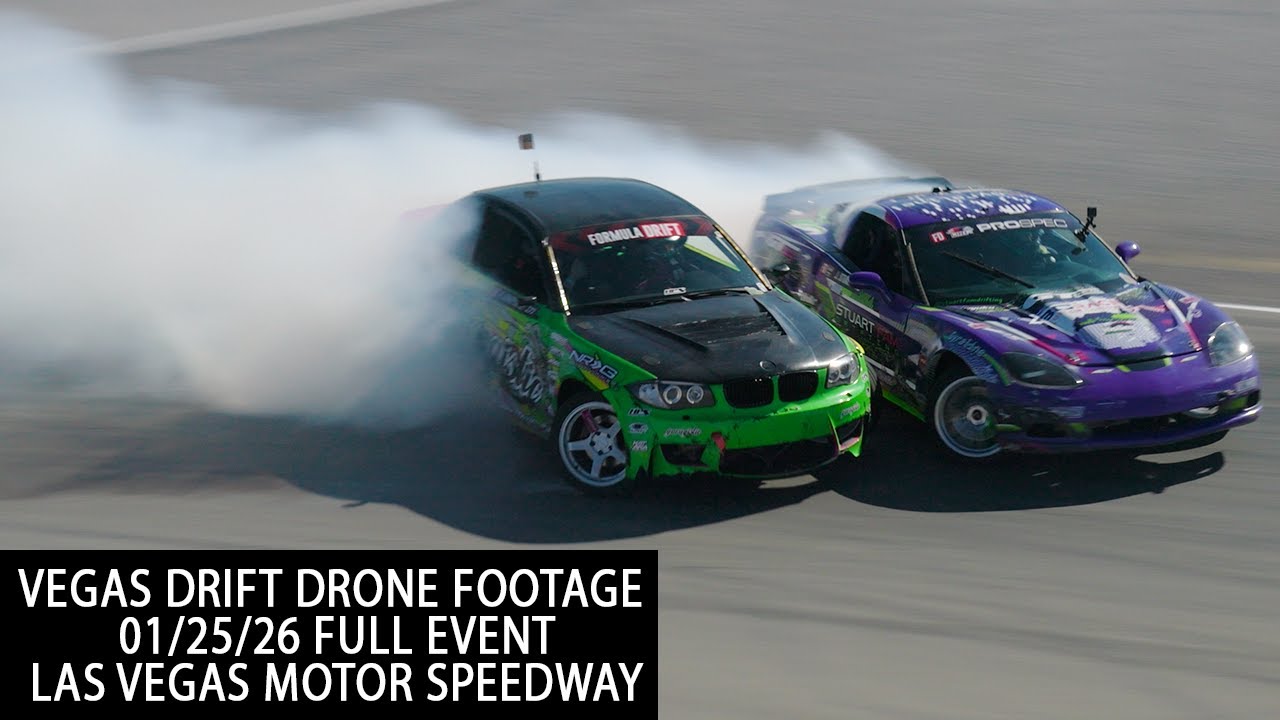Vegas Drift @ Las Vegas Motor Speedway - Drone Footage (01/25/26 - Full Event)