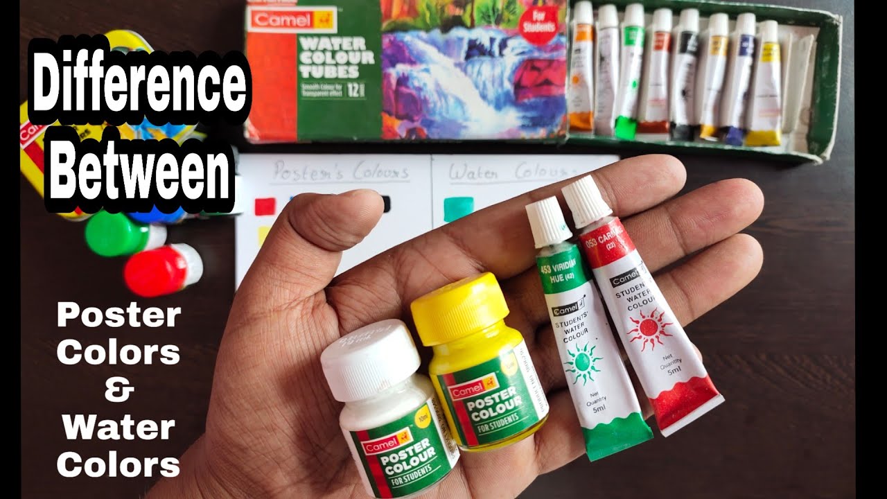 Difference Between Poster Colors & Water Colors | Tutorial For Beginners | IN HINDI |