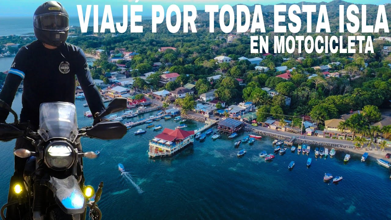 LO MEJOR de VIAJAR en MOTO por toda la ISLA DE ROATÁN
