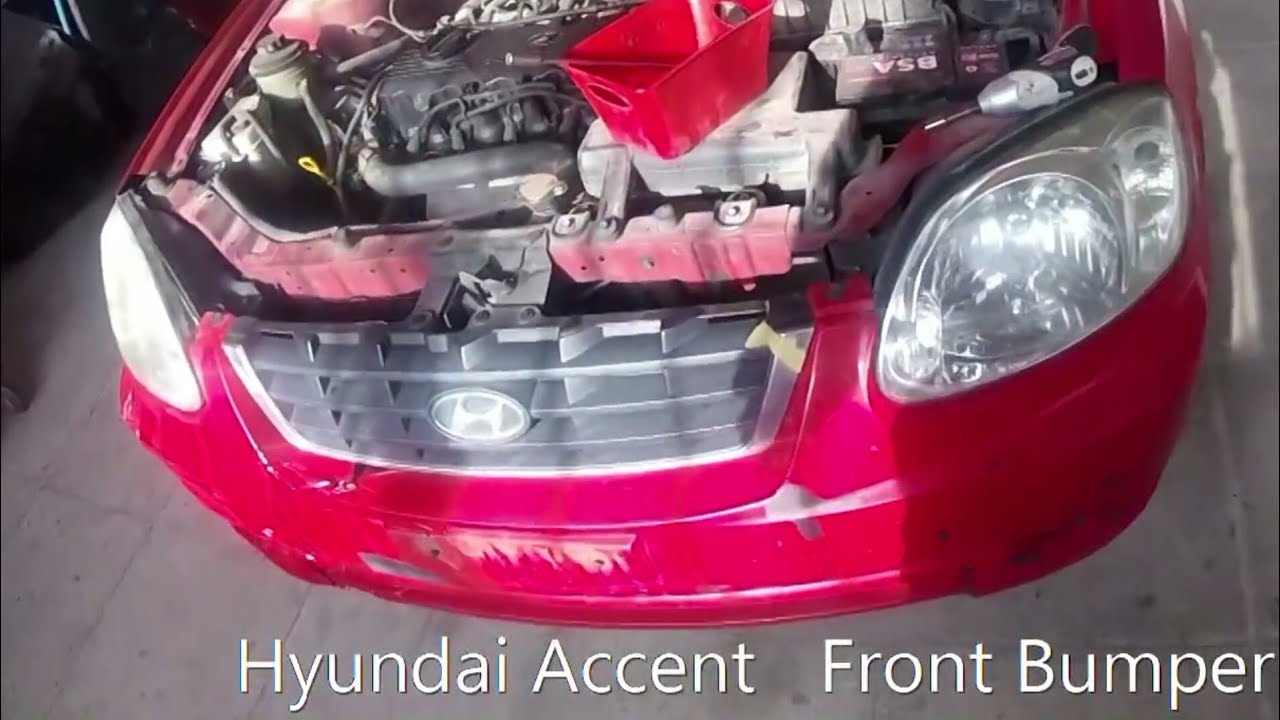 Hyundai Accent   front bumper removal