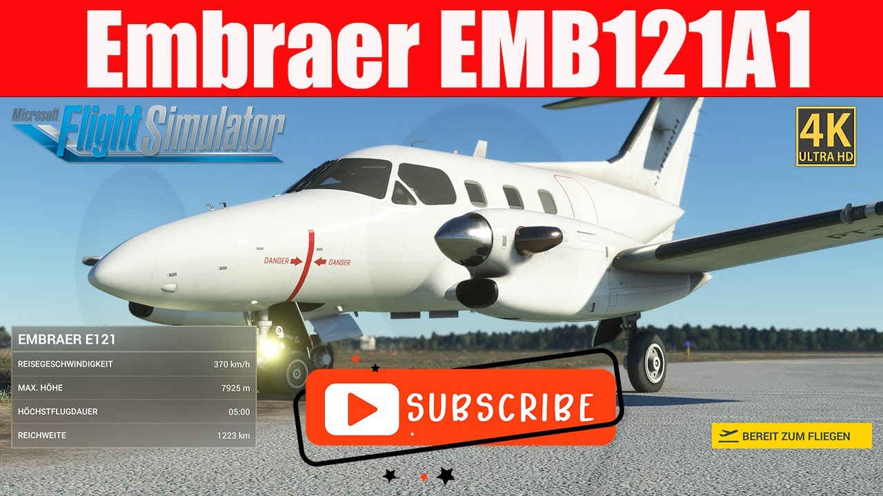 BRsimDesigns &ndash; Embraer EMB121A1 Xingu II - Start und Landung - MSFS 2020