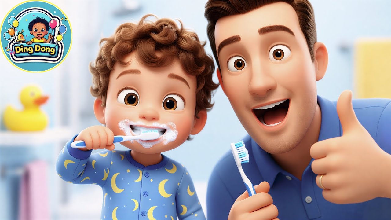 Good Morning Song ☀️ Brush Your Teeth & Daily Routine | Ding Dong Kids english nursery rhymes 
