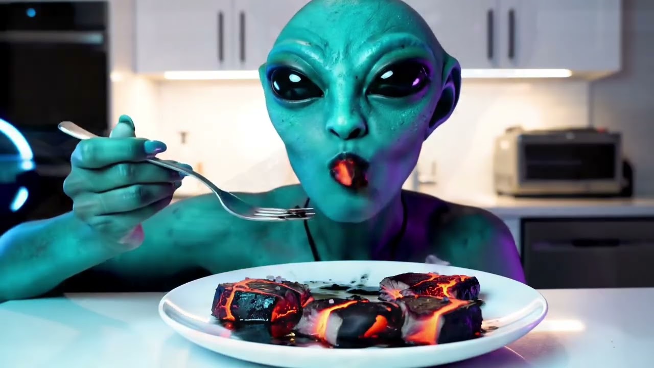 Alien ASMR MUKBANG | Lava Steak (EP.2)