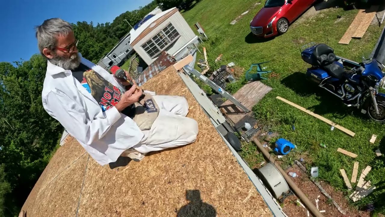 (HOW TO) Repair Single Wide Mobile Home Trailer Roof