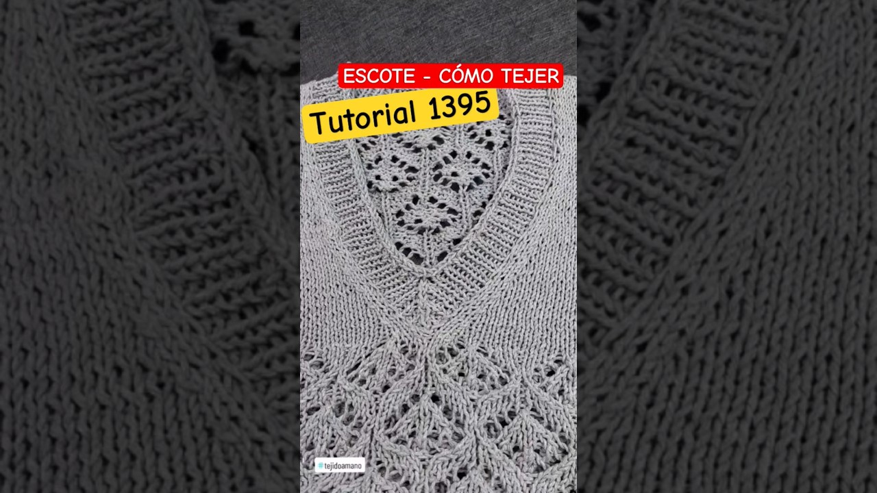 Escote en V - c&oacute;mo tejer punto central. Tutorial de tejido a dos agujas / dos palillos #silvanatim