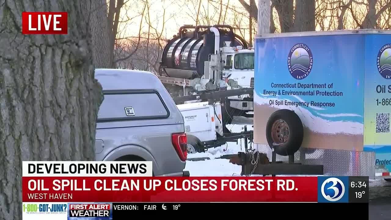 VIDEO: Oil cleanup expected to last a week in West Haven