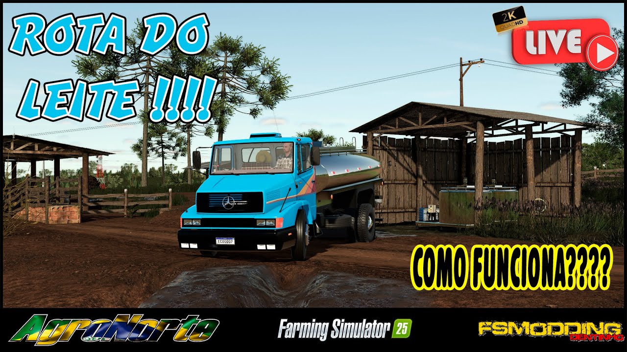 AGRONORTE - FS25 - TESTANDO COMO FUNCINA O FRETE DO LEITE