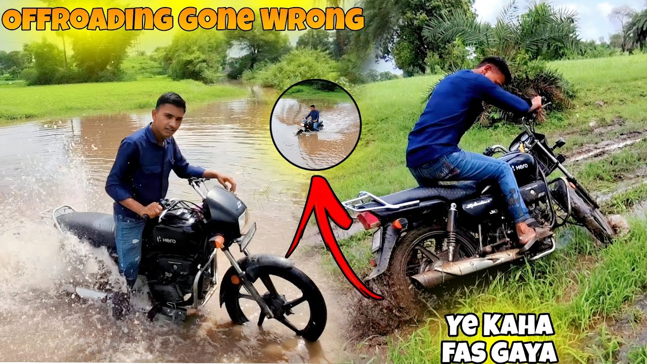 OFFROADING GONE WRONG 🤯 | Splendor Se Offroading Kari | Rohit Garasiya Vlogs 