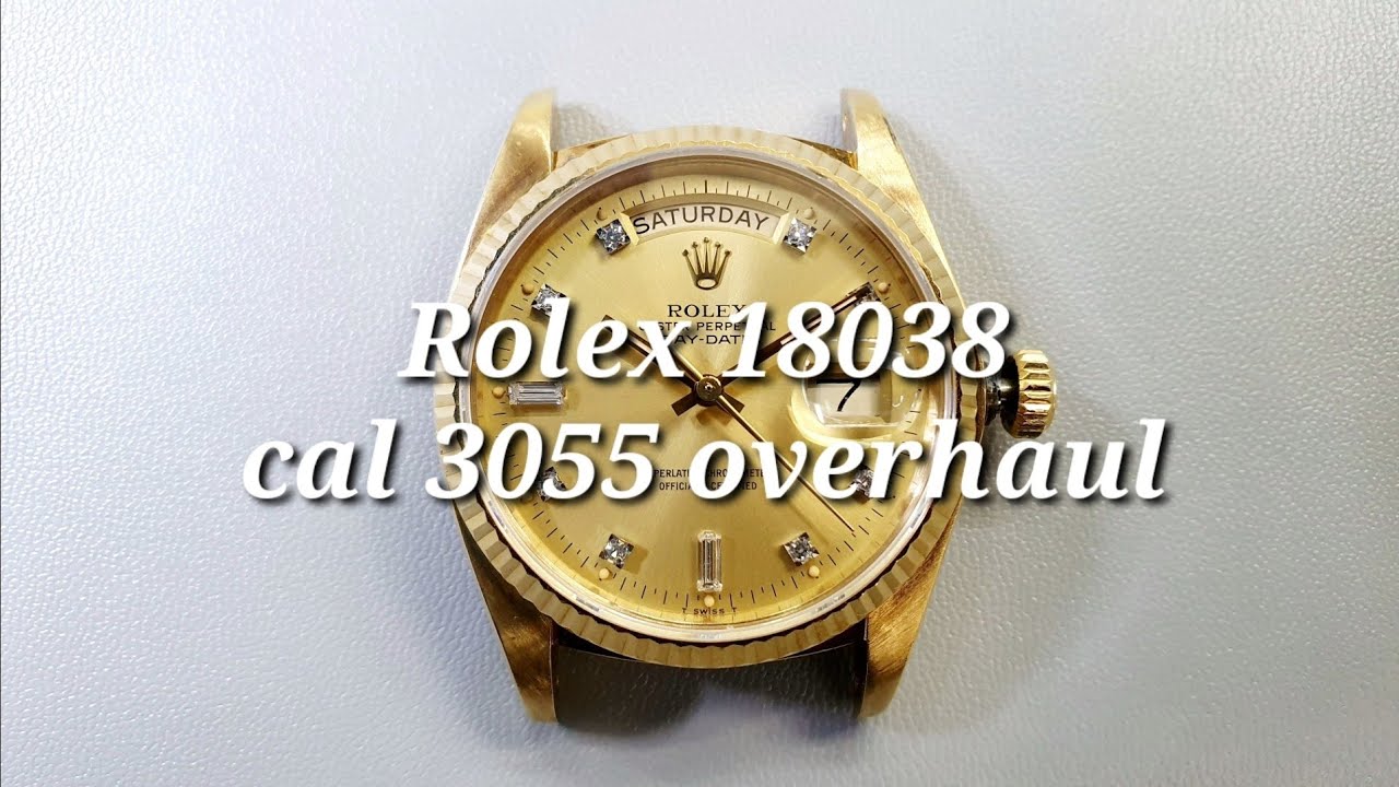 [명품시계수리] Rolex 18038 cal 3055 watch restoration overhaul