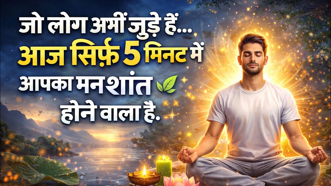 “जो लोग अभी जुड़े हैं… आज सिर्फ 5 मिनट में आपका मन शांत होने वाला है।” meditation live
