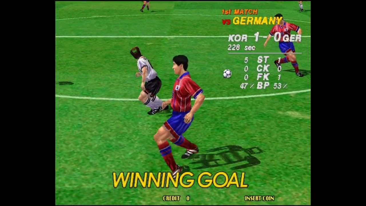 306pts goal of Virtuastriker2 99(Korea VS Germany)