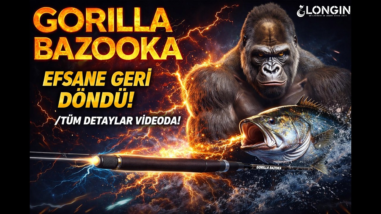 Longin Gorilla Bazooka 10-100 g atarlı 2 parça spin & shore jigging olta kamışı GB-962XHS