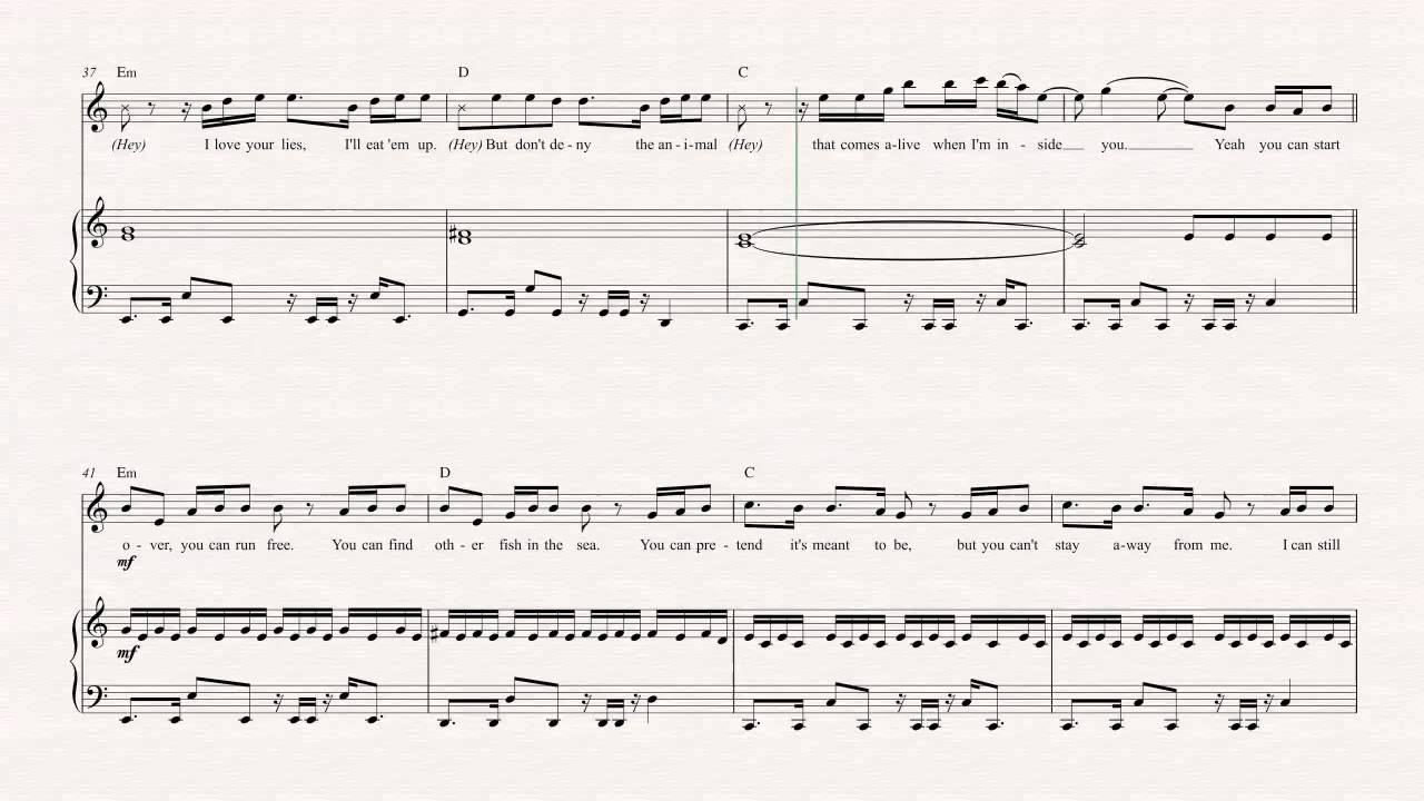 Violin - Animals - Maroon 5 - Sheet Music, Chords, & Vocals