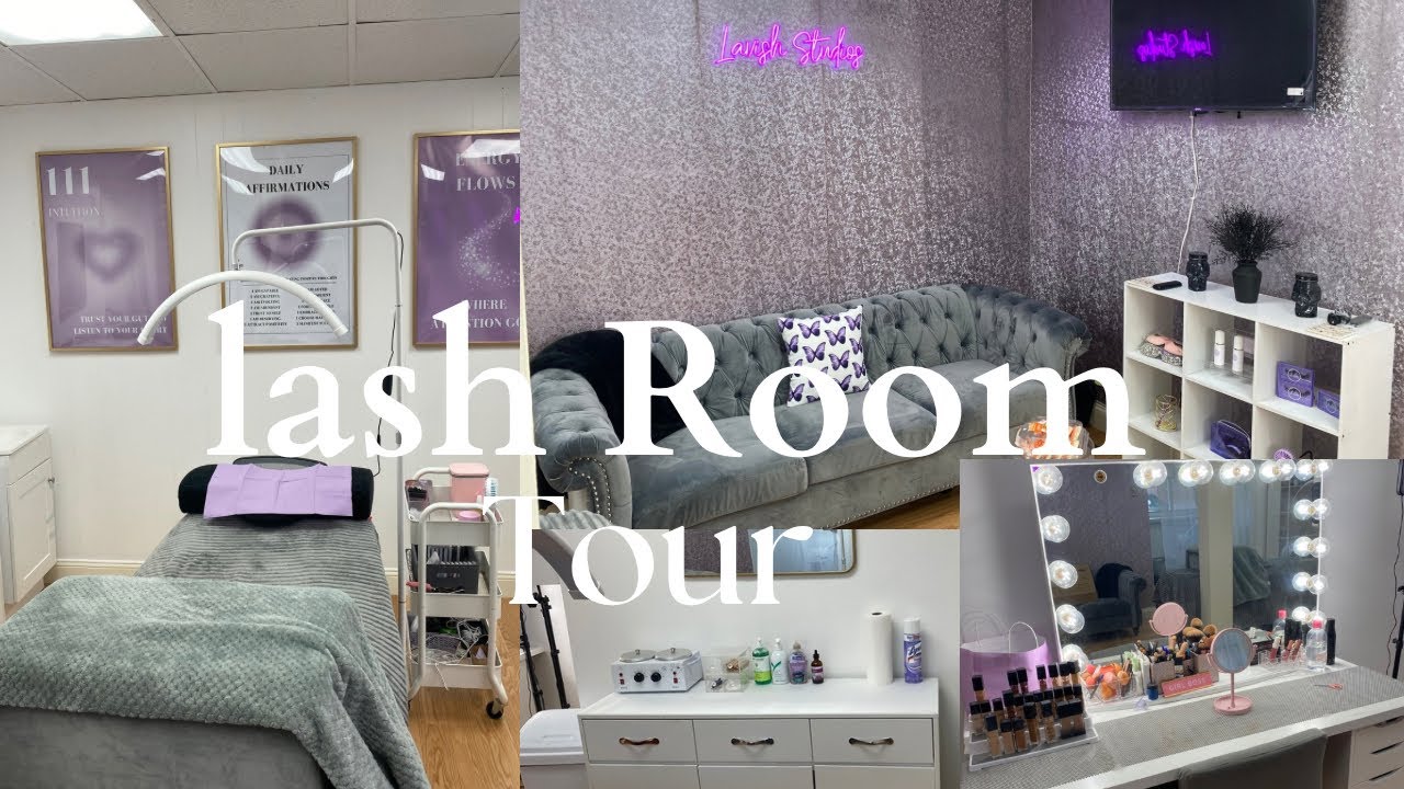 LASH ROOM TOUR | lash room decor idea 2024 | lavish feel vibes