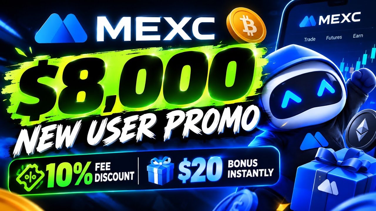 MEXC $8,000 New User Promo | 10% Fee Discount + $20 Bonus Instantly 